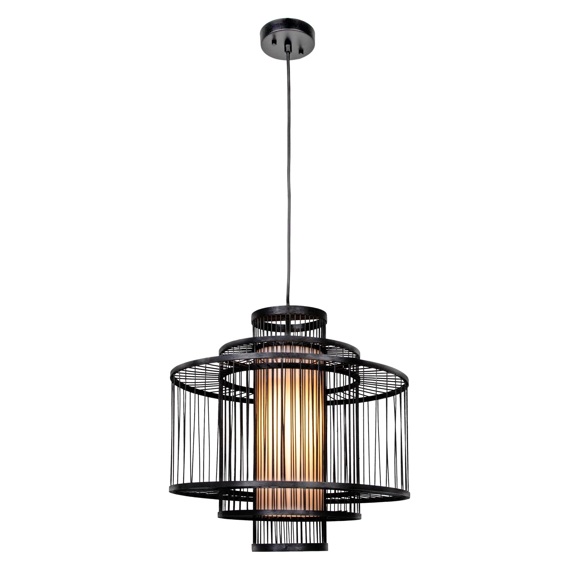 Hello Honey® 19.5" Boho Tiered Bamboo Chandelier